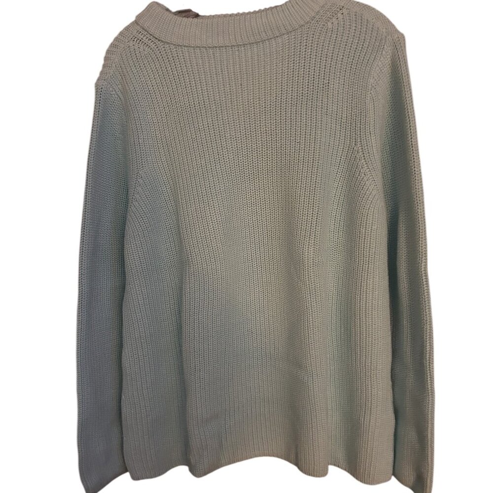 NWT Women's Talbot Blue Shaker Stitch Sweather, sz XL - Picture 2 of 5
